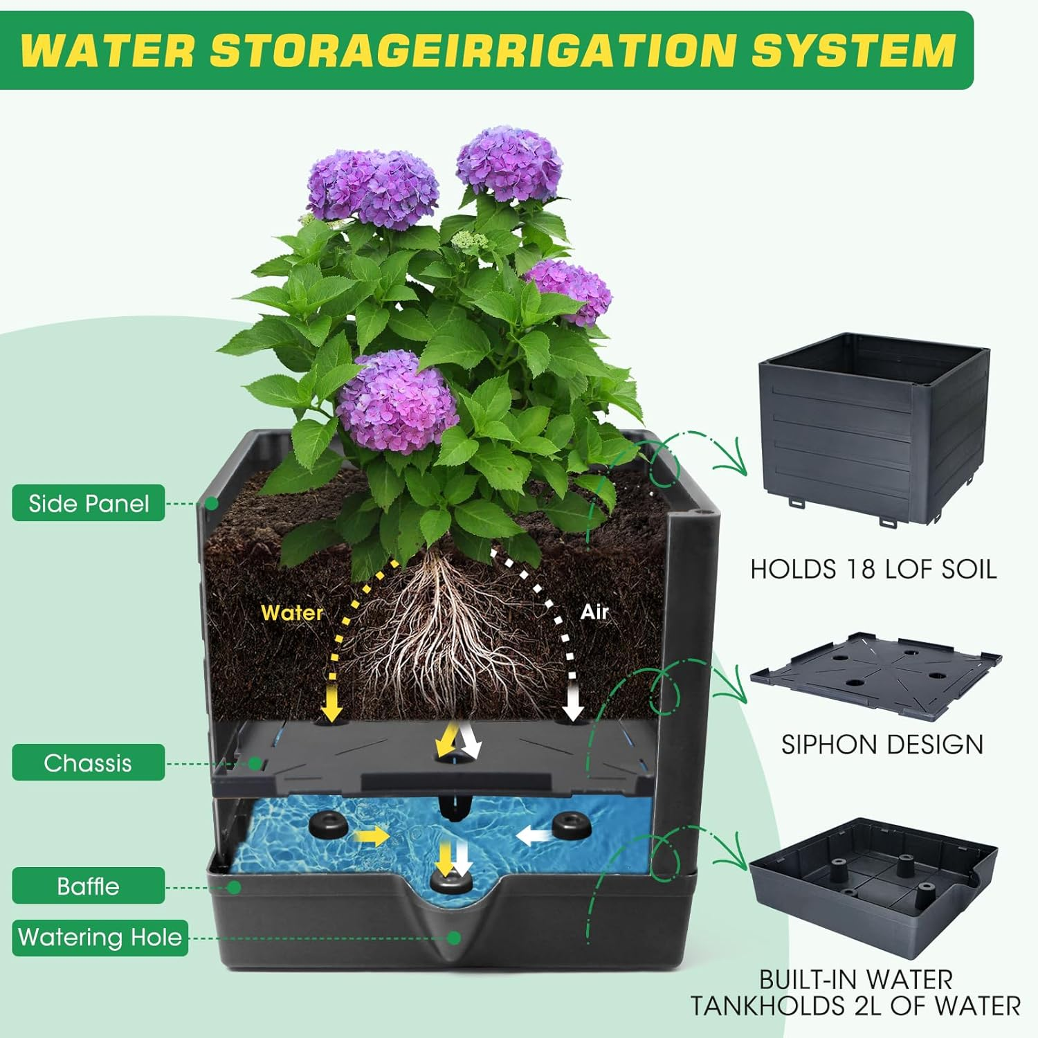 Raised Garden Bed Planter Box with Trellis, Tomato Cage Planters for Climbing Plants Vegetable Vine Flowers Outdoor & Indoor (2 Pack,57X9.8X9.8In) image number 3