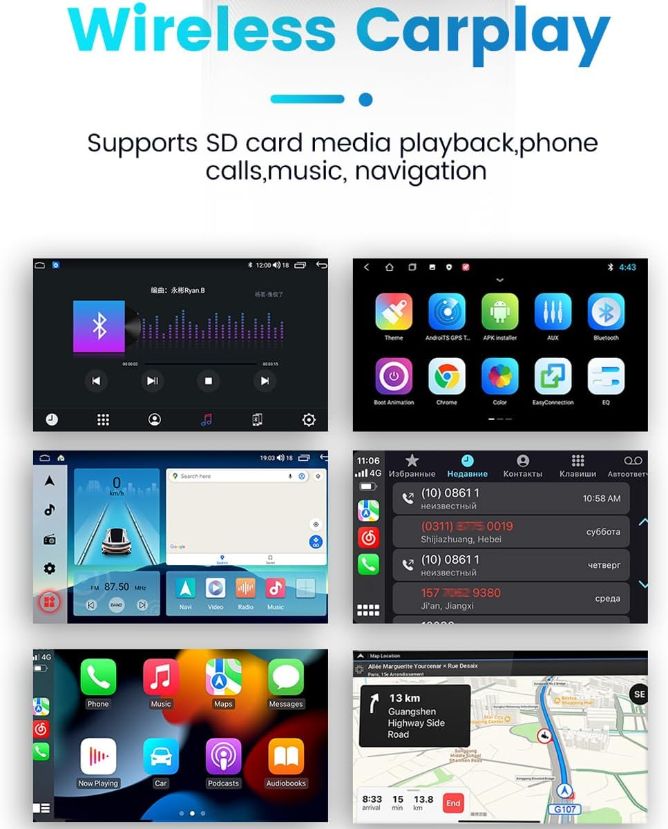 Wireless Carplay Adapter, Wireless Carplay Android Auto AI Box with Netflix-Youtube Multimedia Video Player, Mirroring Wireless Dongle Adapter Suitable for Factory Cars with Wired Carplay image number 3