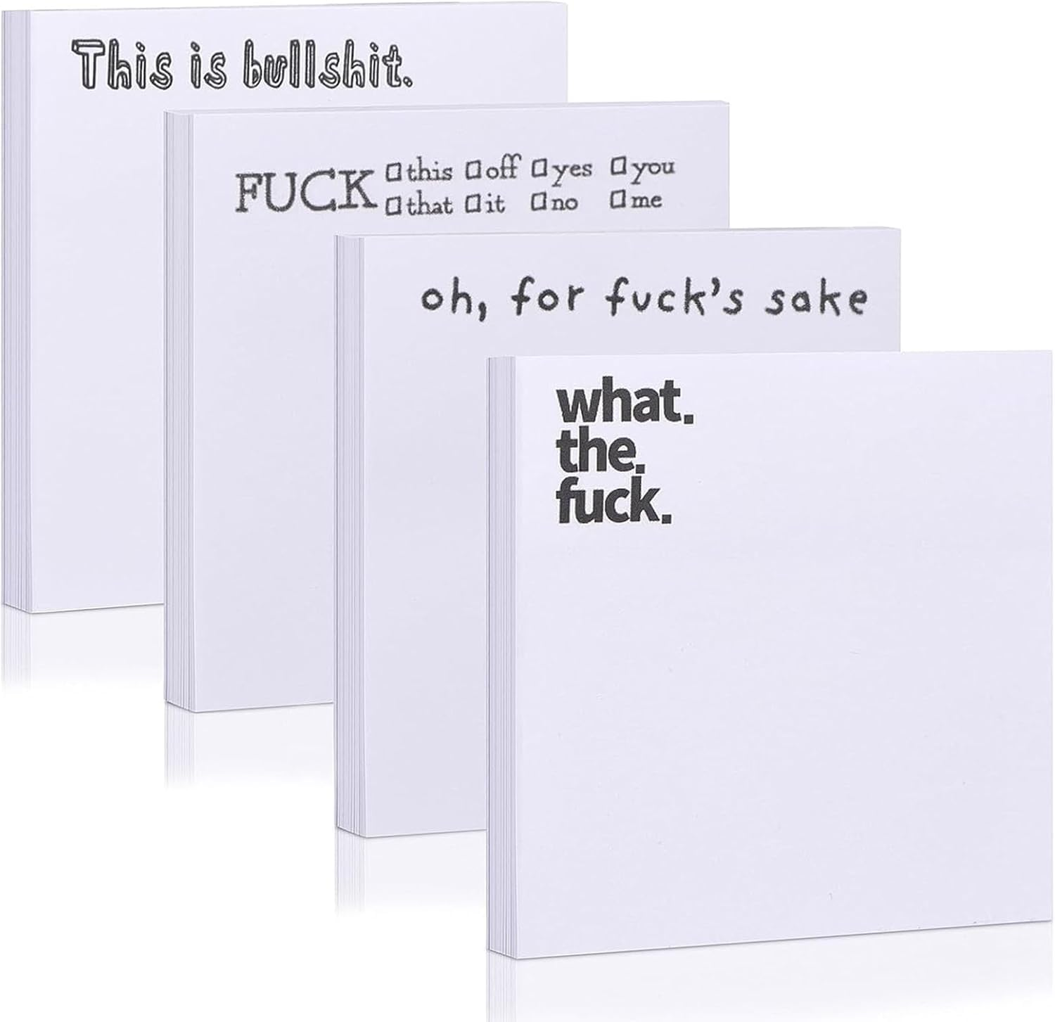 8PCS Funny Sticky Note, Betterjonny 4 Styles Novelty Sticky Notes Spoof Snarky Office Supplies for Women Men, Sassy Desk Accessories School Supplies, Funny Gifts for Friends Colleagues