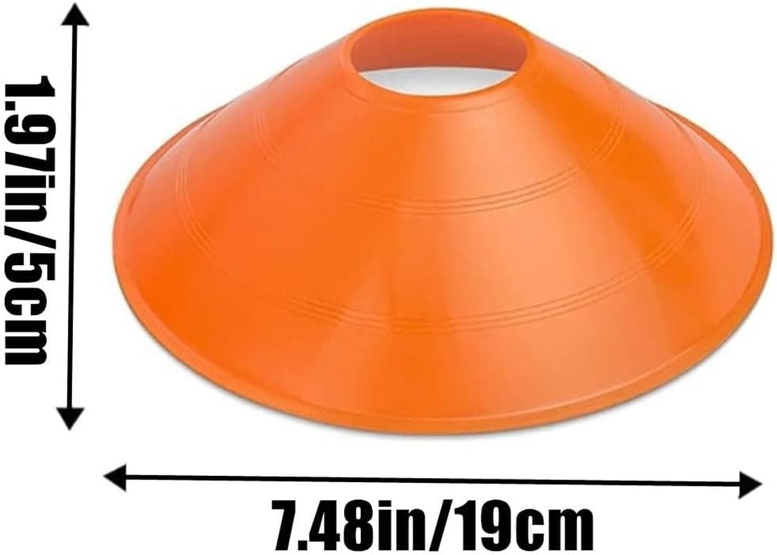 20 Pcs Soccer Markers Disc,Pro Disc Cones,Agility Soccer Training Cones,Obstacle Marker Disc,For Basketball Football Skating Running Drills Sports Games(5 Colors) image number 3