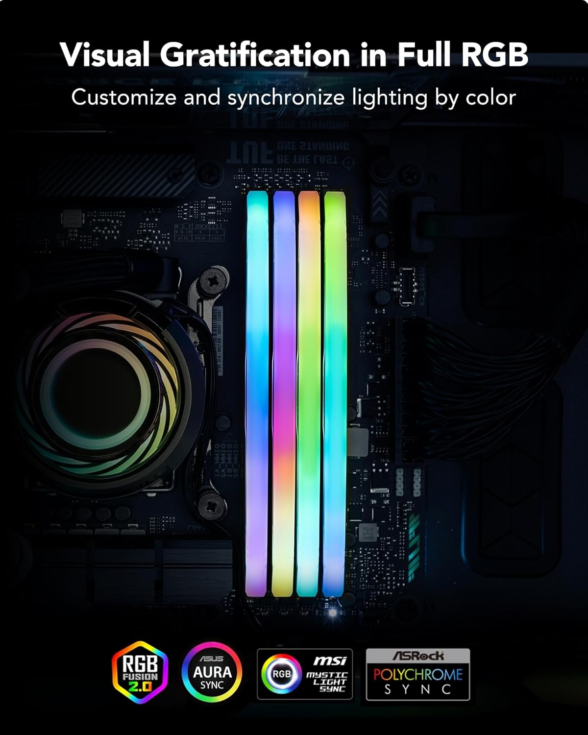 Lexar ARES RGB DDR5 RAM 32 GB Kit (2X16 GB) 7200 Mhz, 288-Pin UDIMM Desktop Memory, PC Gaming Computer Memory for XMP 3.0/AMD Expo, Empowered by SK Hynix, CL34-42-42-84, 1.4V image number 3