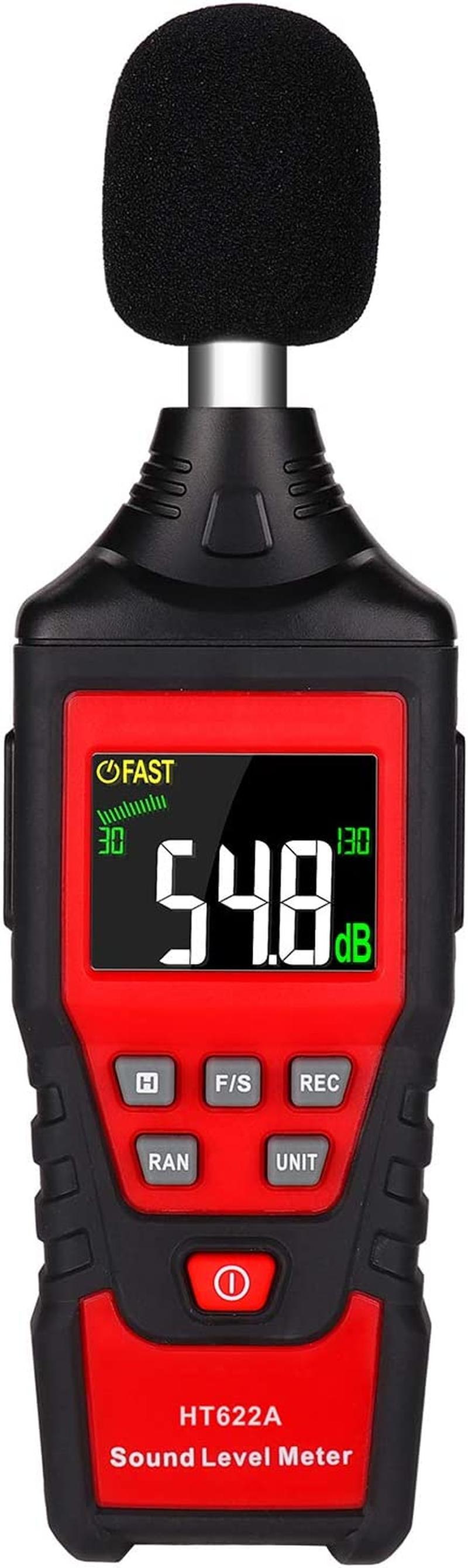 AUTENS Decibel Meter, Digital Sound Level Meter 30-130Db(A) Range with Max/Min/Data Hold, Fast/Slow Mode Ect. Auto/Manual Range