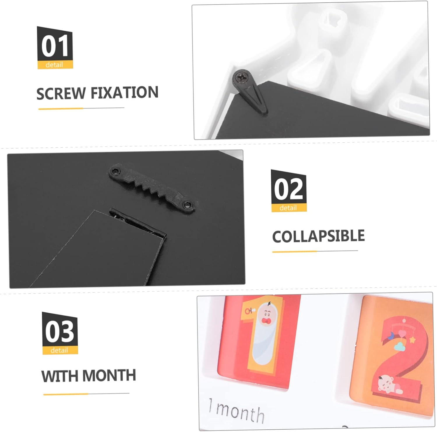 Month Growth Photo Frame Compact First Year Picture Holder for Boys Creative Milestone Display for Home Decor for Recording Memories - Blue image number 5