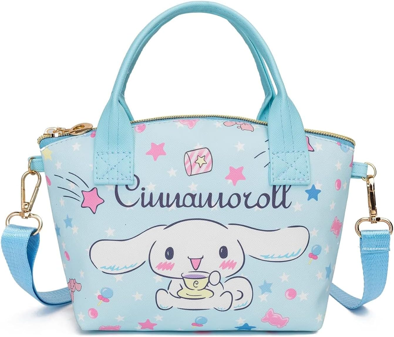 JADOUR Hello My Melody Bag Anime Kitty Tote Bag Kitty Satchel Bag Kuromibag with Cinnamorollwallet
