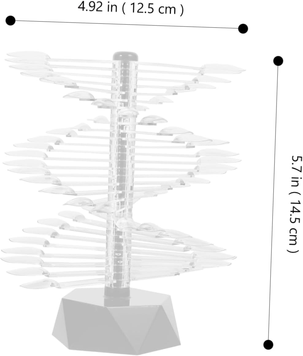 SAFIGLE Clear Nail Display Stand Spiral Tips Holder for Manicure Practice Unique Design for Nail Salons Schools and Home Use Decorative and Practical image number 1