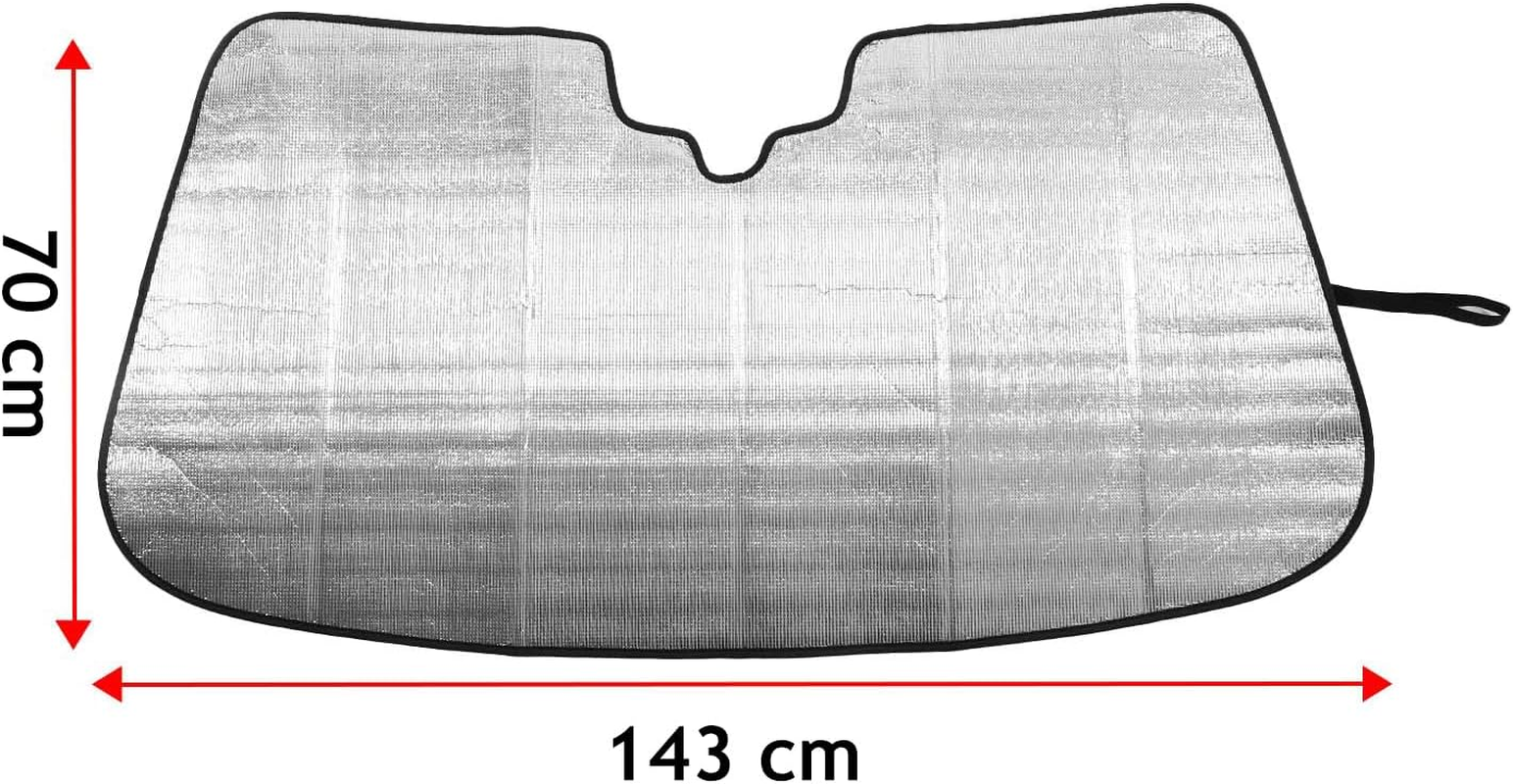 Windscreen Sun Shade Compatible with BMW 5 Series Accessories | Reflective Windshield Cover Window Shade | UV & Heat Blocking Cover (Aluminum Foil, 2018-2023) image number 1