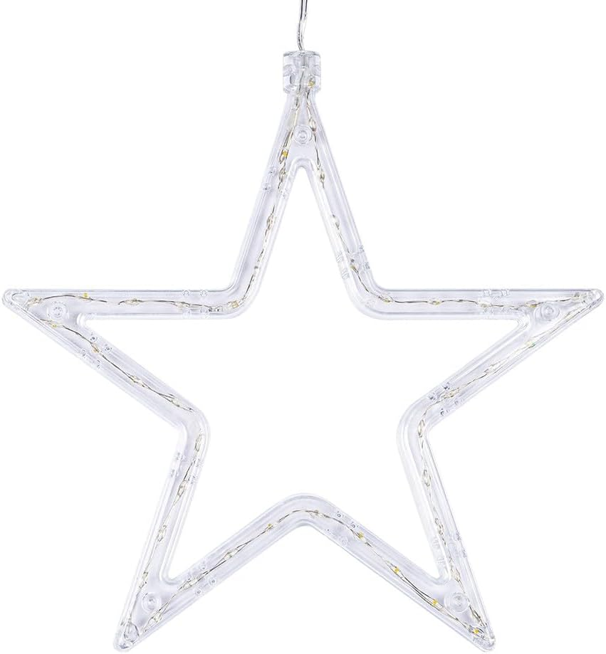 Ideen Mit Herz LED Star Frame | Pack of 3 | Warm White | Window Decoration | with Suction Cup | Battery Operated | Includes Timer | 18.7 Cm X 1 Cm X 18.3 Cm image number 3