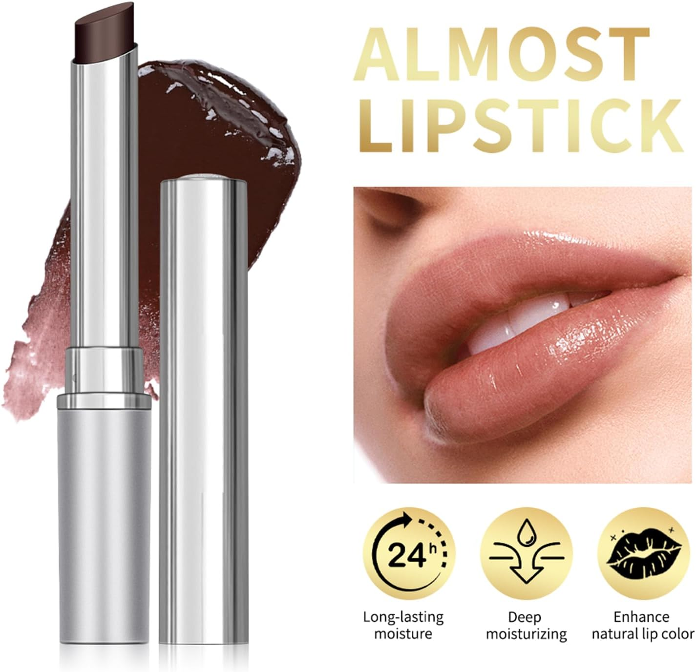 Black Honey Lipstick, Honey Lipstick for Women, Natural Glossy Lips Balm, Sheer Lips, Nourishing and Hydrating Lip Gloss image number 3