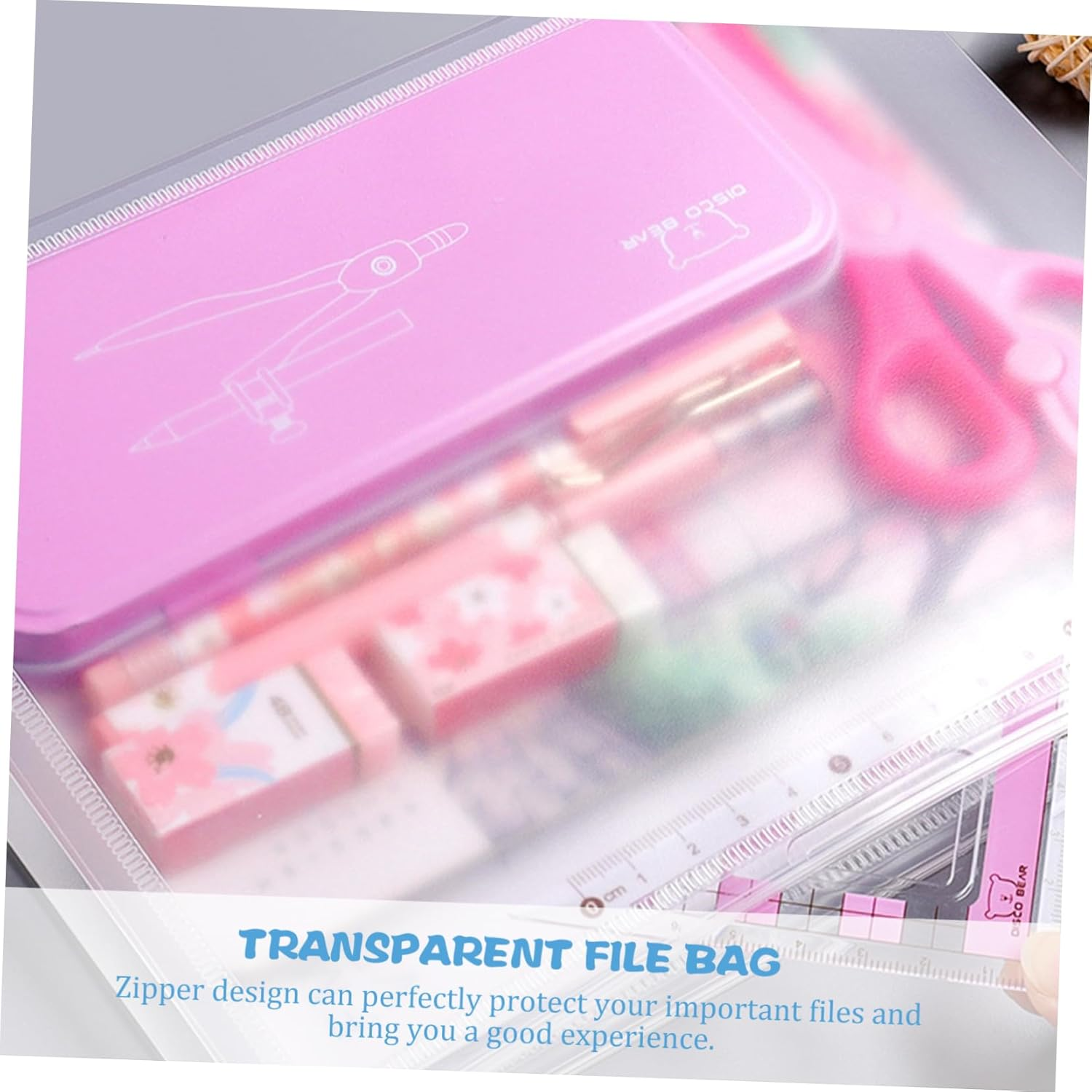 FUNNETOYU 4Pcs Bill Storage Bag Zippered File Pouch Reusable Document Holder for Receipts and Money Multi-Function Organizer image number 5