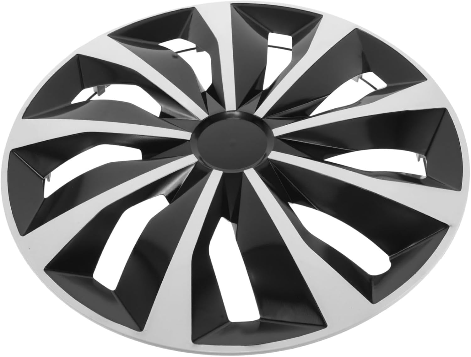 Anneome Universal 15-Inch White Wheel Rim Cover Hubcap for Cars Steel Automotive Wheel Hubcap Replacement Decorative Front Hub Cover Suitable for Vehicle Tires image number 2