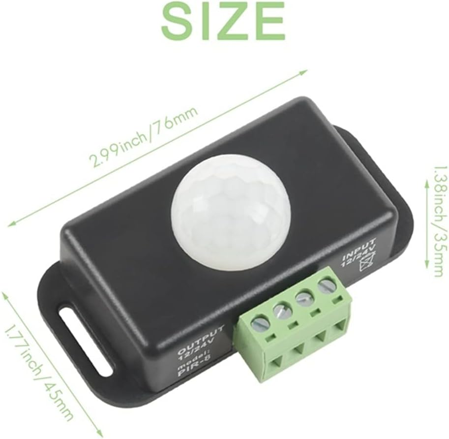 Elqater Automatic Sensor Switch IR Infrared Detector Light Switch Module DC 12 24V 8A for LED Strip image number 6