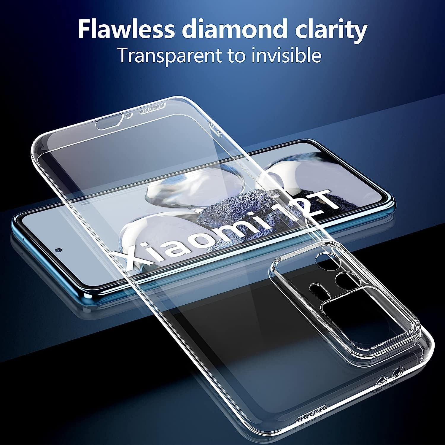 Captor Xiaomi 12T / 12T Pro Transparent TPU Flexible Silicone Case Soft and Thin with Raised Edge for Screen and Camera Protection image number 3