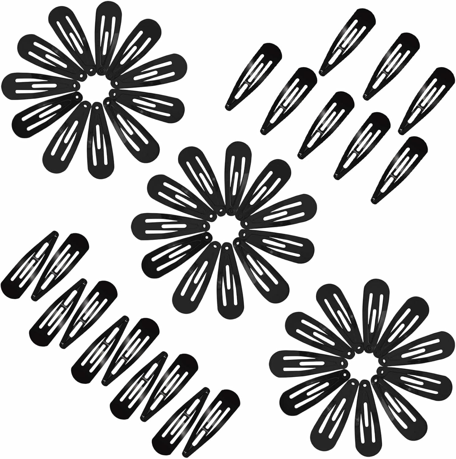 50 Pieces Metal Snap Hair Clips No Slip Hair Clip 5 Cm BB Hair Clips with Storage Box for Girls Women Bang Holder Hair Making Black image number 6