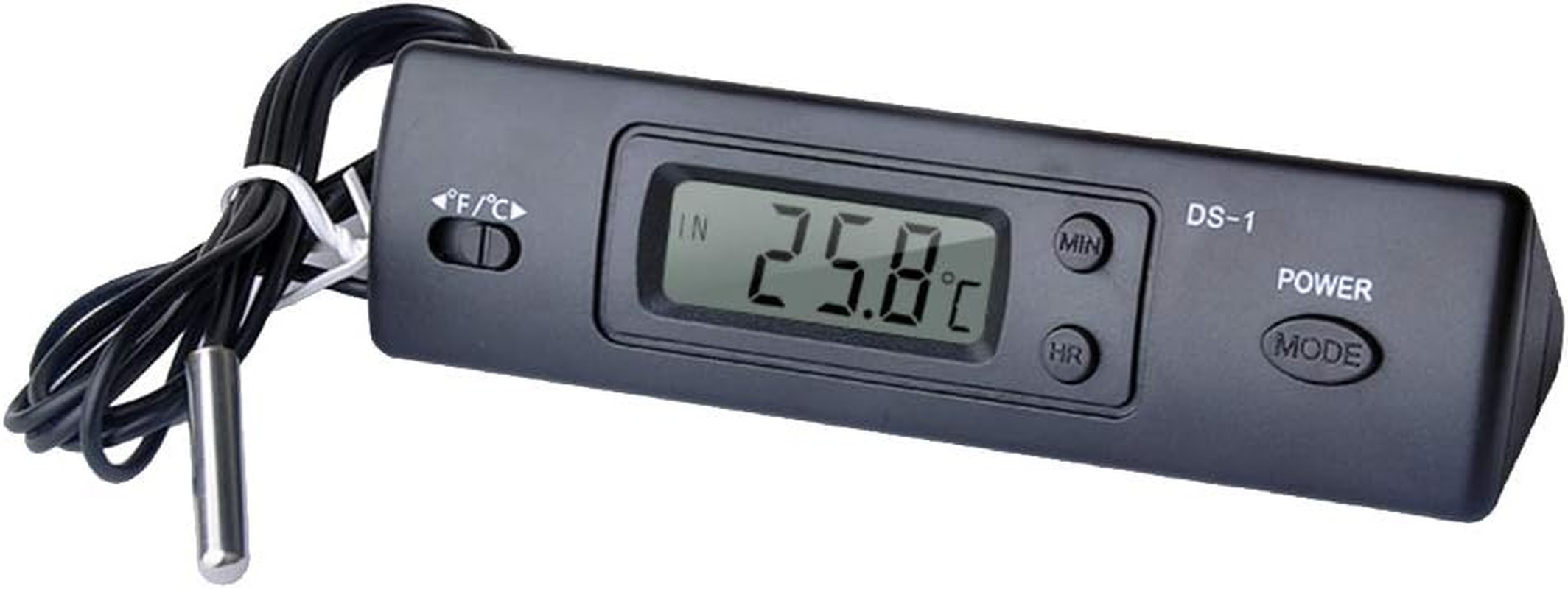 Mini Electronic Digital Car Indoor Outdoor Multi-Function Time Temperature Display with Probe image number 4