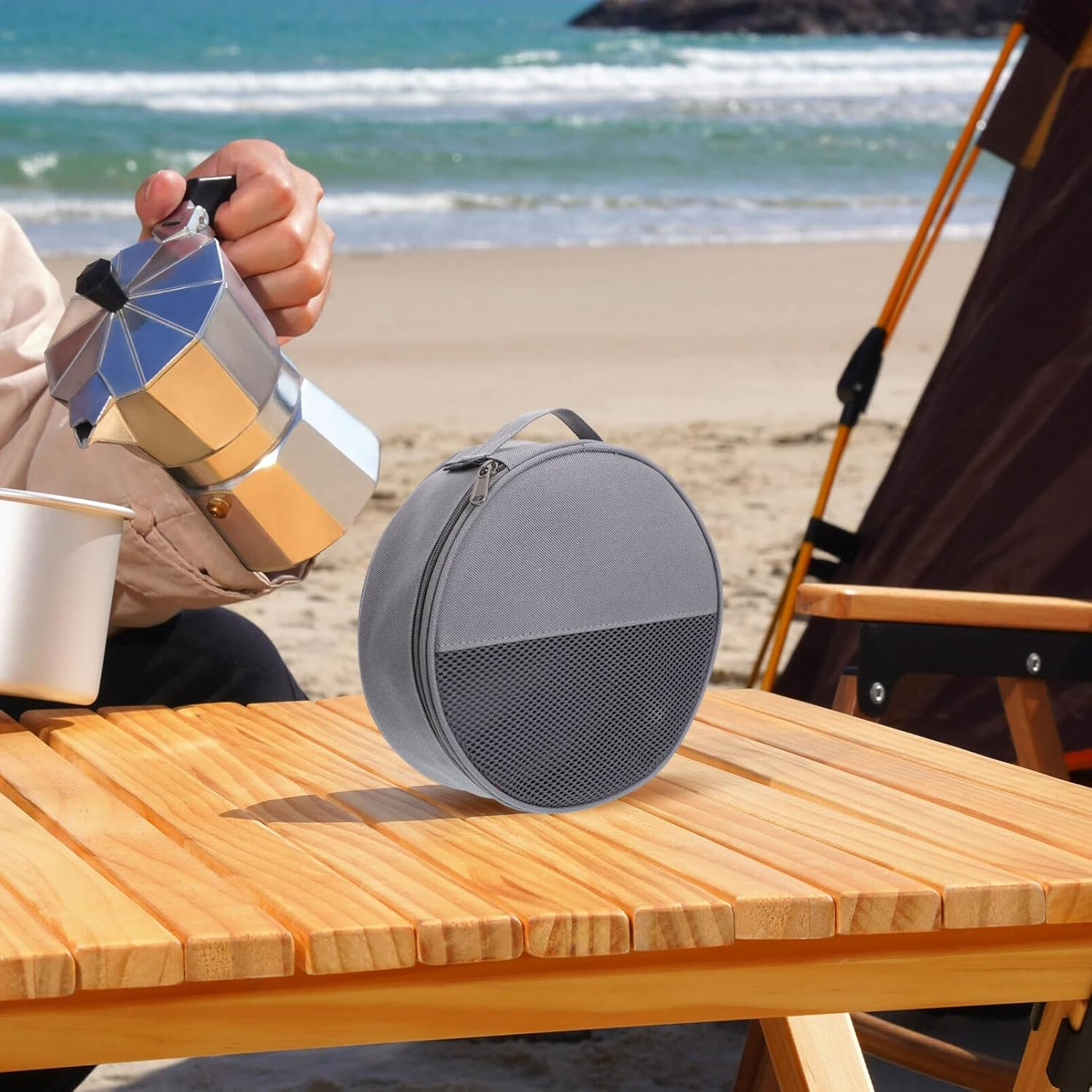 HANABASS Tableware Pouch for Camping Portable Storage Bag Dish for BBQ Picnic and Outdoor Activities image number 6