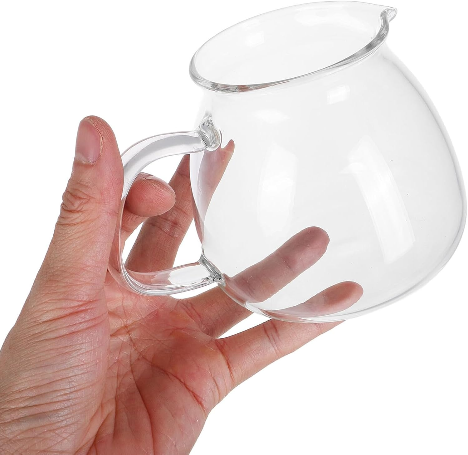 VALICLUD Manual Glass Coffee Pot Server Pot for Tea Steeper Carafe Design for Home Use for Milk Coffee Sharing