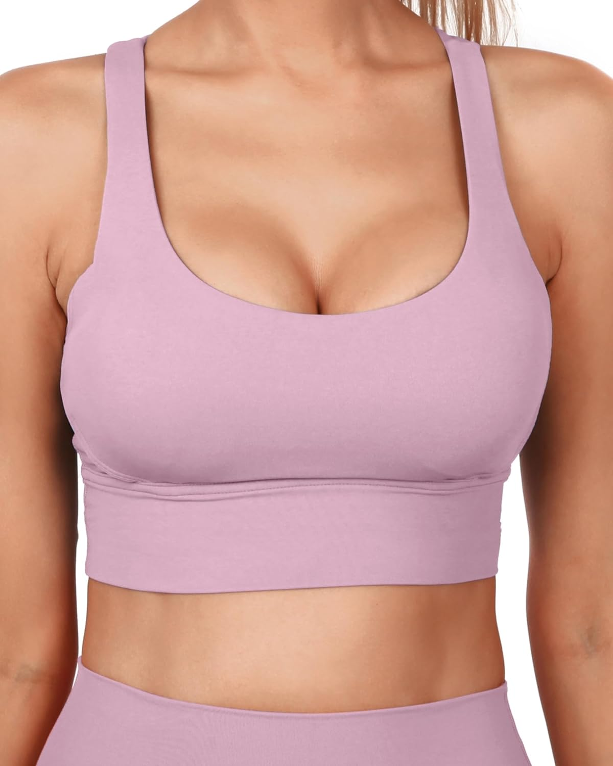 Sports Bra for Women Strappy Padded High Impact Push up Athletic Running Sports Bra Workout Bra Yoga Bra image number 4