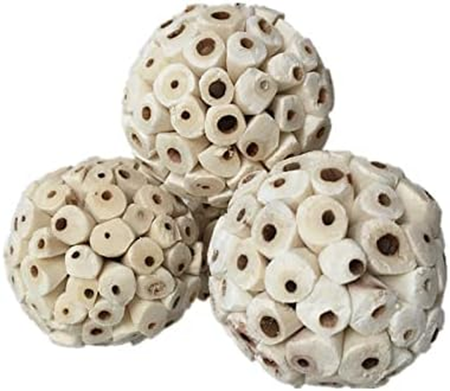 3 Pack Natural Sola Balls and Soft Chew Toy for Parrot Budgie Finch Macaw 6Cm image number 1