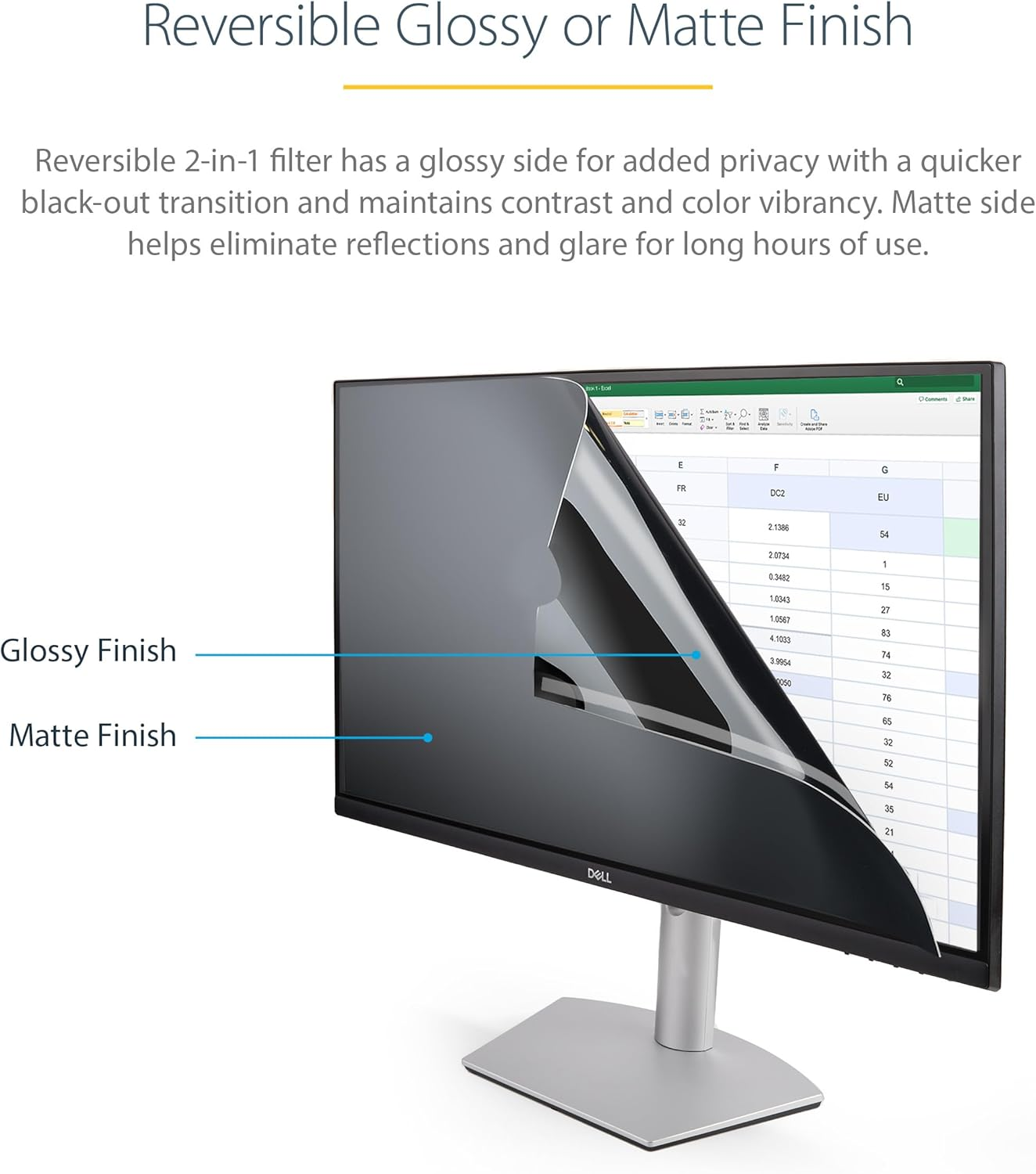 Startech.Com PRIVSCNMON34W Ultrawide Monitor Privacy Screen for 34 Inch Display image number 4
