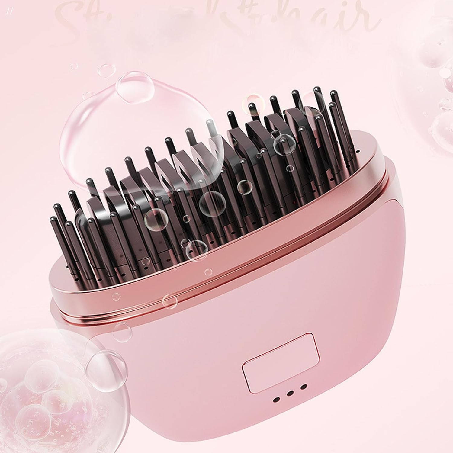 Cordless Hair Straightening Brush, Mini Travel Hair Straightener,Go Brush Pro,Fast Heating, 3 Temperature Settings, Rechargeable