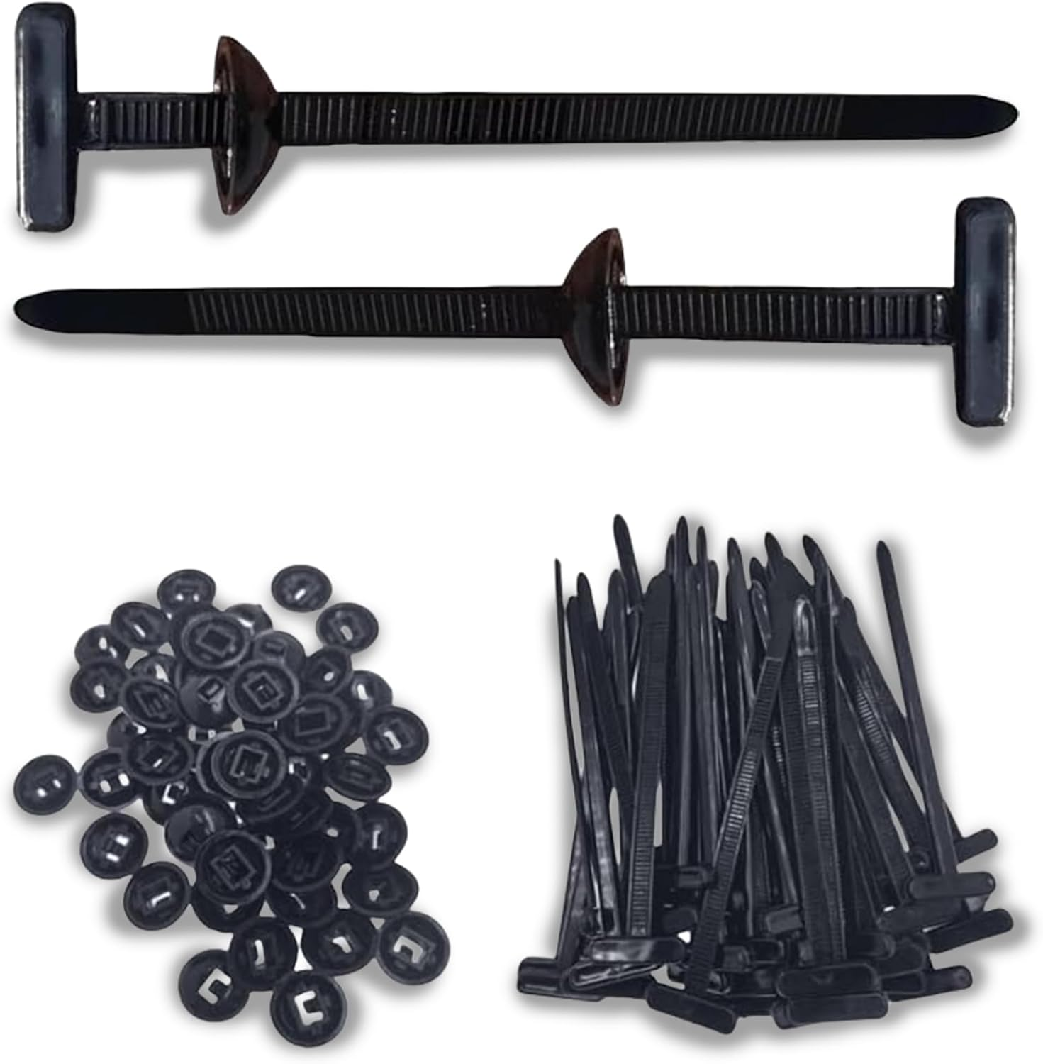 Rylaxzon Cable Tie Buckle, Heavy Duty Self-Locking Nylon Zip Ties, Automobile Parts Fixing Tool, High Heat & Durable (50 PCS) image number 1