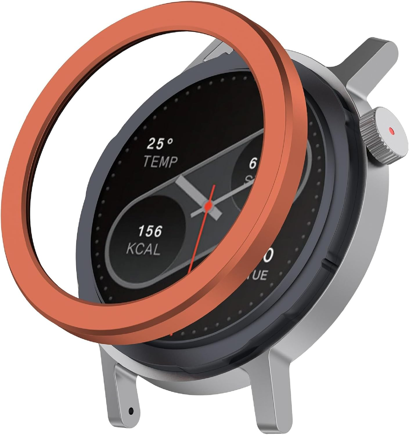 GIOPUEY Bezel Ring Compatible with Nothing CMF Watch Pro 2, Bezel Styling Ring Protective Cover, Aluminum Alloy Metal Protective Watch Ring - Zb-Orange image number 5