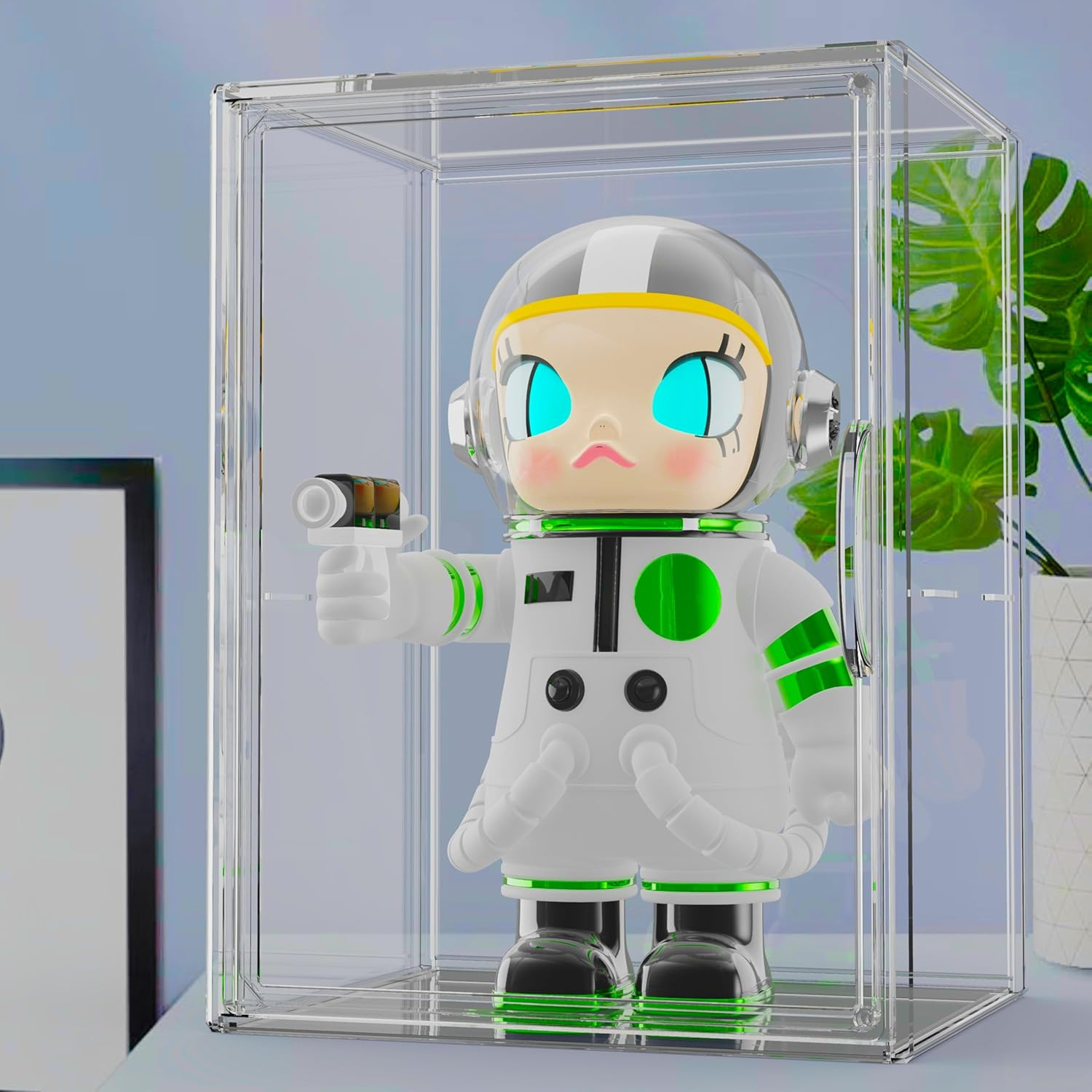 Acrylic Display Case for Collectibles, Stackable Clear Acrylic Display Box, Handbag Storage with Movable Panels for Figure,Toys, Sports Memorabilia, Handbag Organizer, Books image number 3