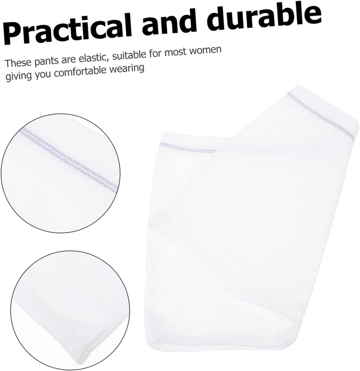 2Pcs Disposable Women Underwear Nursing Briefs Soft Sanitary Pants Portable Maternity Care Postpartum Use XXL White image number 5