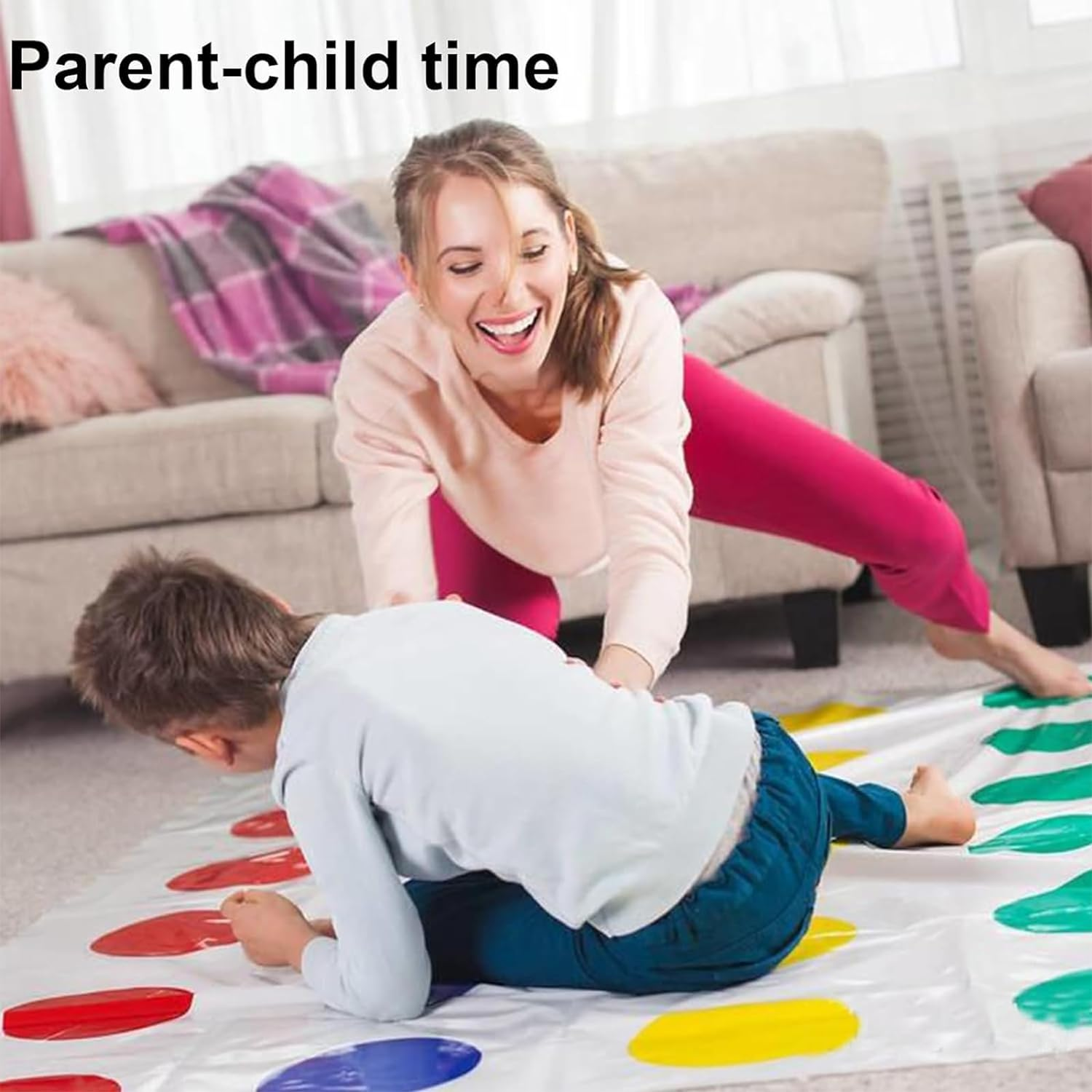 Twisting Game for Kids Adult, Twisters Game, Floor Game Twisting Activity Mat, Floor Mat Game with Spinner, Games Interactive Toys, Twist Poses Large Mat for Kids Adults Gifts image number 1