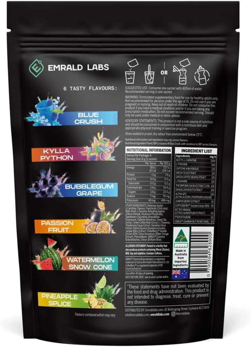 Pre Shred | Variety Pack by Emrald Labs | Pack of 6