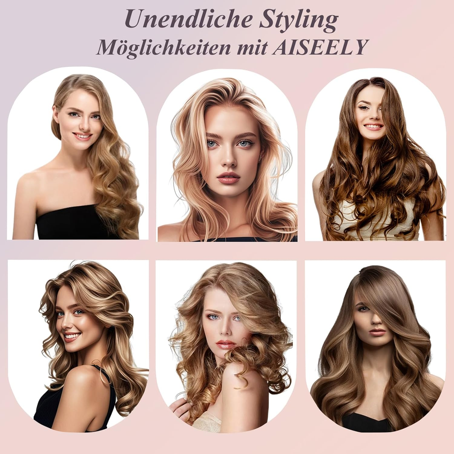 32 Mm Wave Iron for Hair, Curling Iron, Large Curls, Beach Waves Curling Iron, Decorative Home, Waves Curling Irons, Adjustable Temperature (160 &deg;C - 220 &deg;C), Birthday Gifts for Girls image number 3