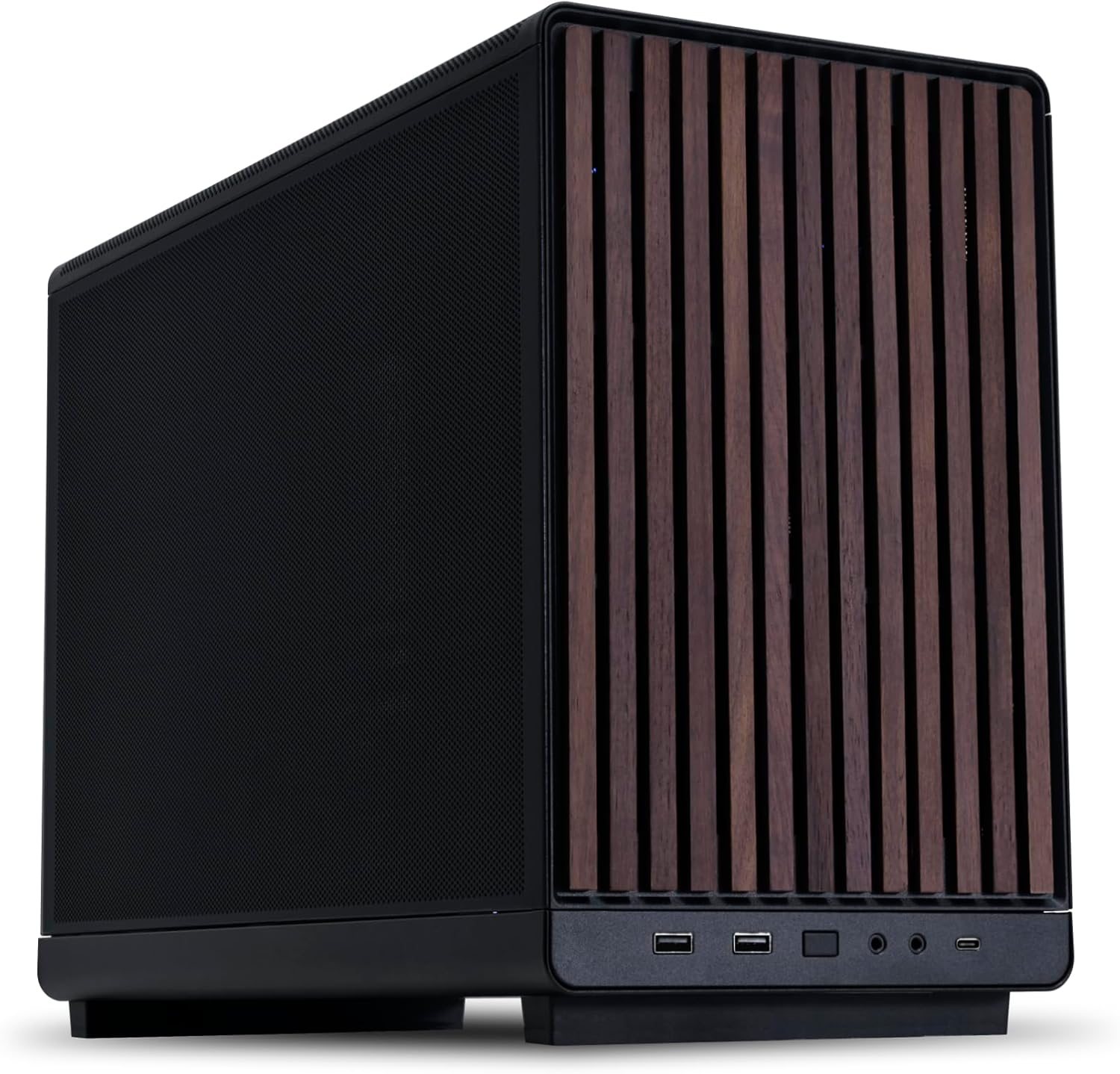 Lian Li DAN-A3 Front Wooden and Steel Mesh Side Panel Matx Case - Black (PC-A3X-WD) image number 6