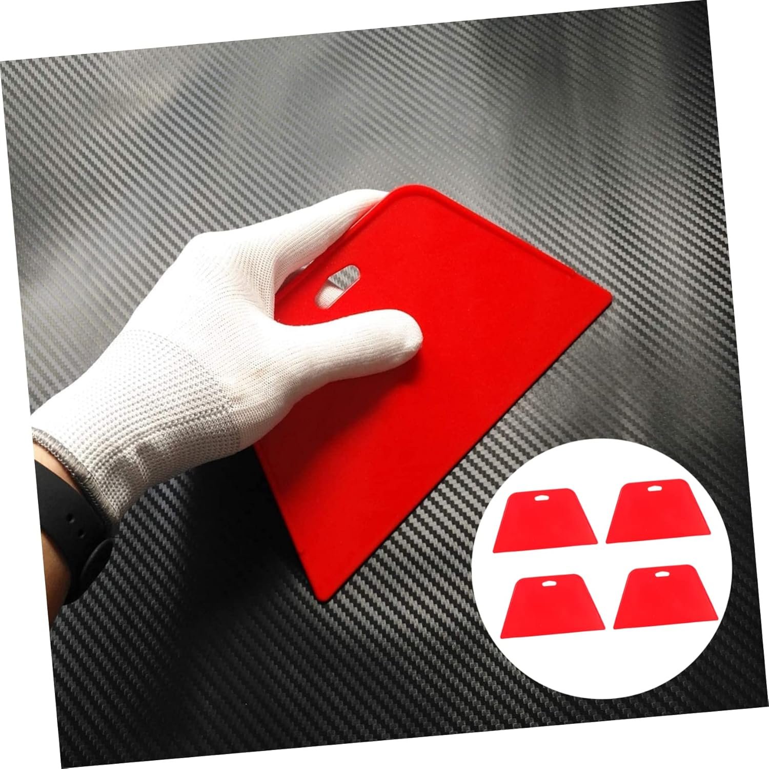 MERRYHAPY 4Pcs Car Window Tint Film Scraper Tool Set Multifunctional Film Installing Squeegees for Automotive Vinyl Wrap and Wallpaper Smoothing Professional Applicator Kit for Car Tint image number 2