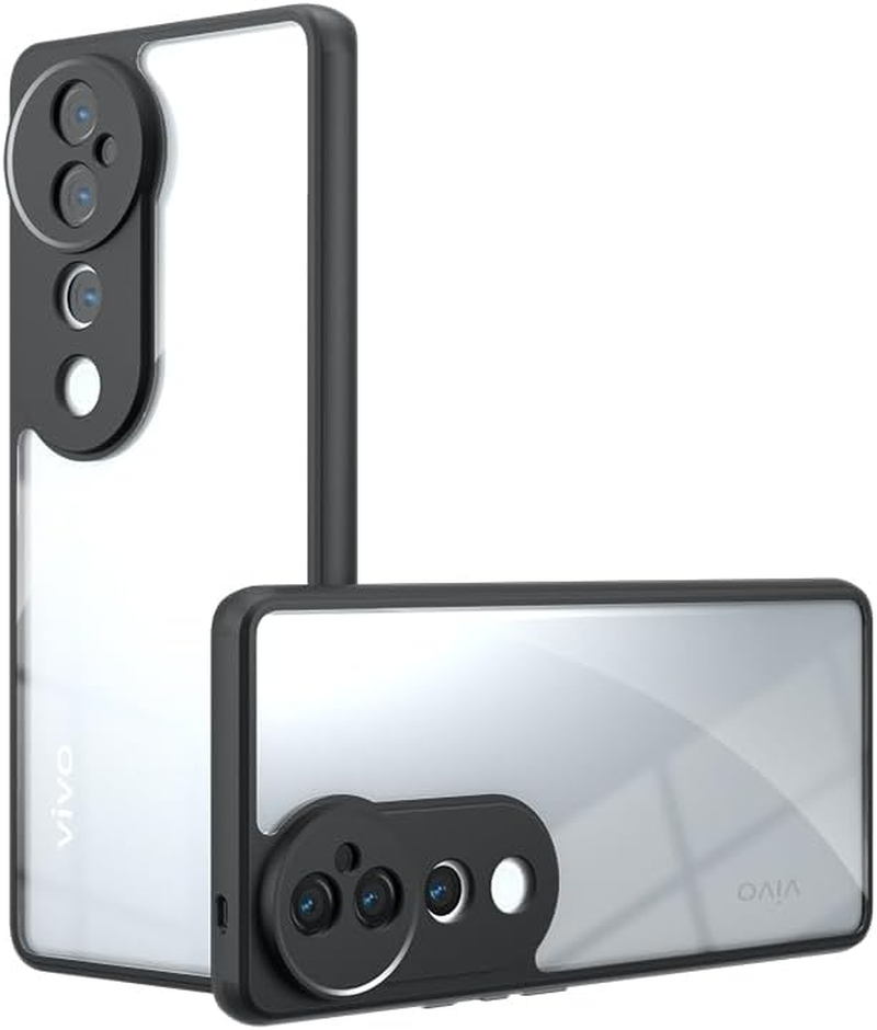 JNERBUYI Case for Vivo V40 5G/Vivo V40 Pro 5G, Shockproof Mobile Phone Case with Camera Protection, Matte Transparent Protective Case with Anti-Fingerprint