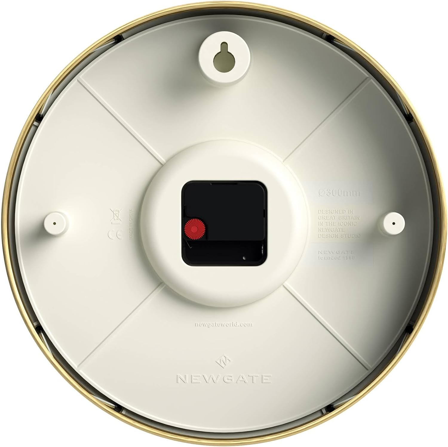 NEWGATE&reg; Master Edwards Wall Clock - Kitchen, Living Room, Office - Round, Retro, Designer - Stylish Home D&eacute;cor Mid-Century Modern (Gold) image number 5