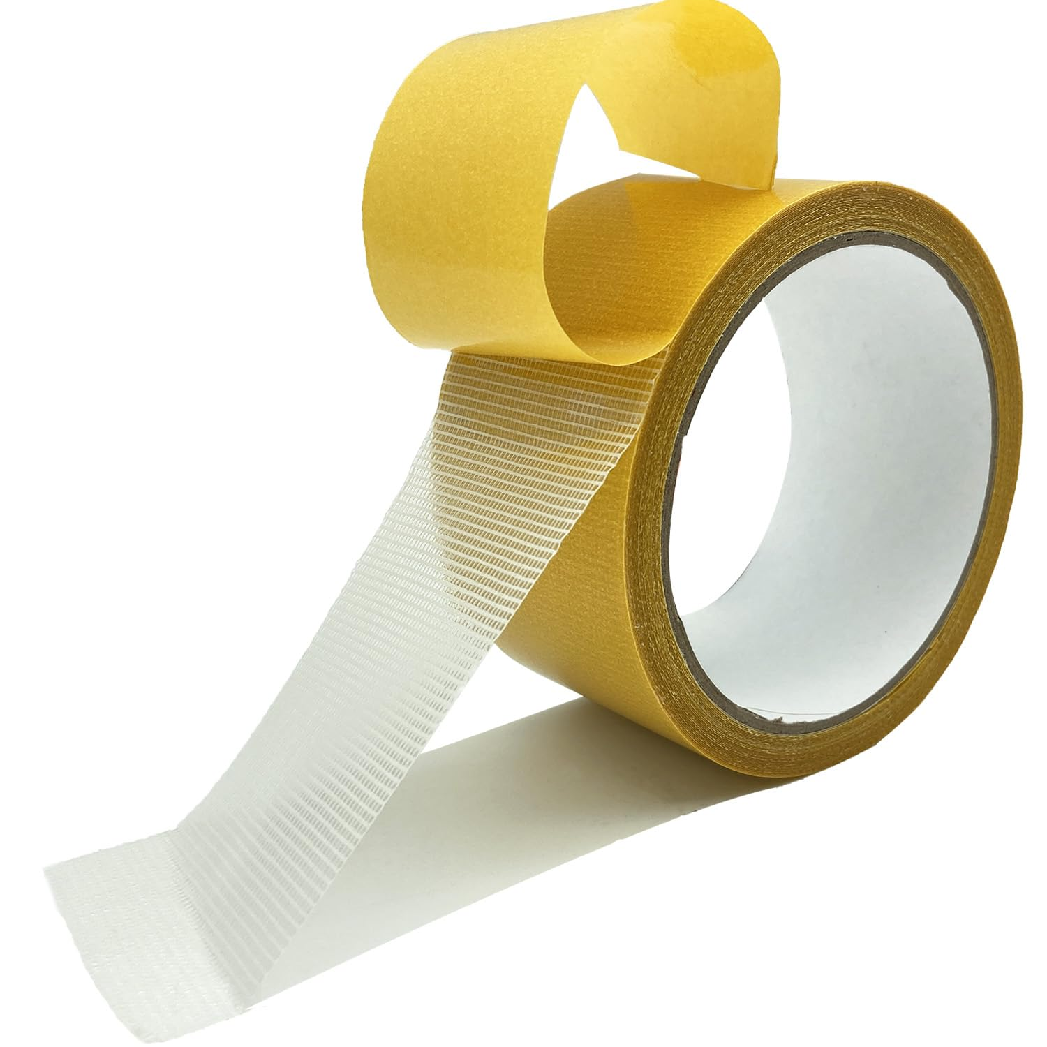 KAIHENG Double Sided Fabric Tape, Heavy Duty Strong Double Sided Carpet Tape, High Adhesion Clear Tape for Clothes, Dress, Arts, DIY Crafts, 1.9IN*9Y image number 1