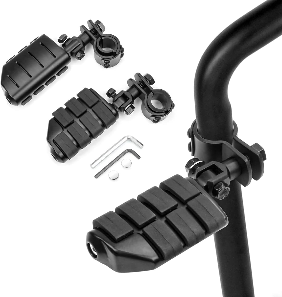 Motorcycle Foot Pegs Foot Rest Highway Footpegs Compatible with Road King Street Glide Honda Kawasaki Suzuki Yamaha 25Mm 32Mm 34Mm (Black) image number 6
