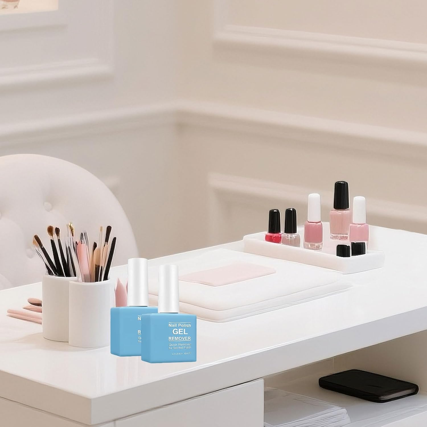 2Pcs Gel Nail Polish Remover Set, with 2Pcs Acetone Nail Polish Remover and Armor Removal Tools, Quick,Simple Gel Nail Polish Removal within 2-5 Minutes, Suitable for Women'S Nail Removal image number 5