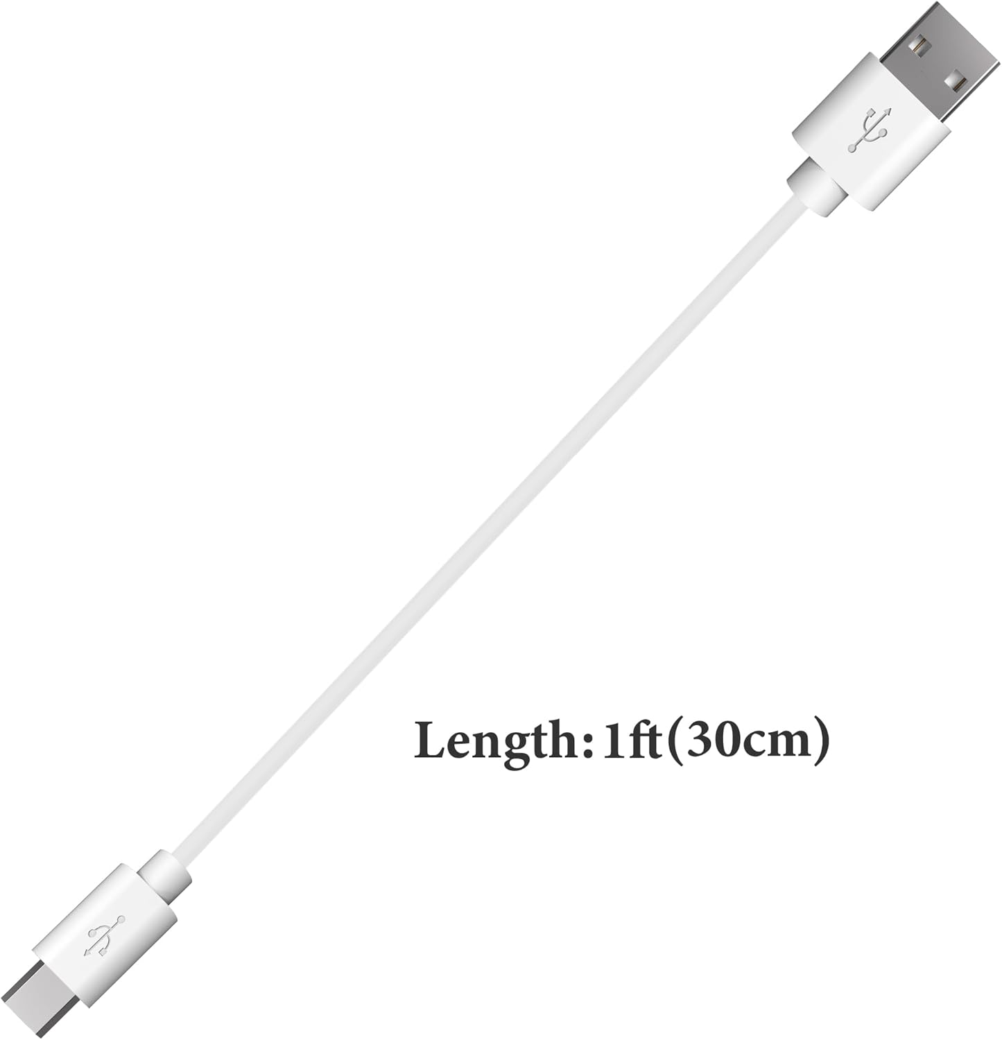 Geekria USB Headphones, Earbuds Short Charger Cable Compatible with Bose QC 35 II, QC 35, QC 25, Soundlink, USB to Micro-Usb Replacement Power Charging Cord (1 Ft / 30 Cm 2 Pack) image number 1