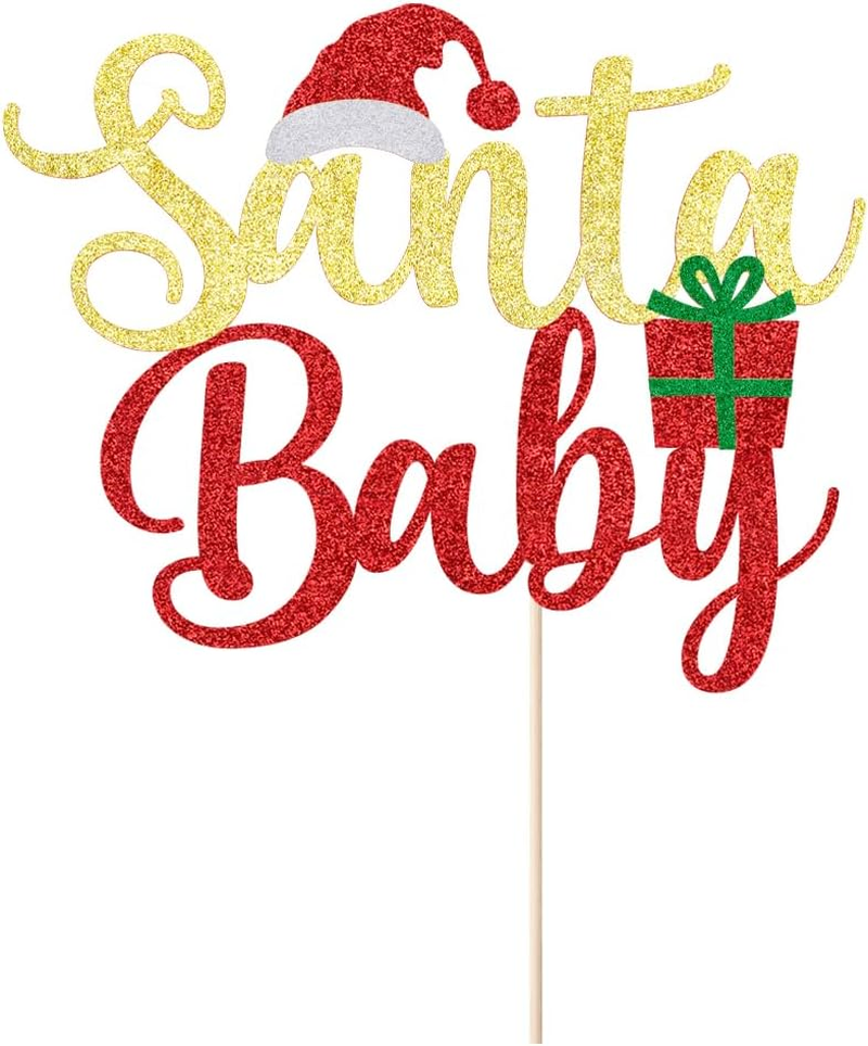 Merry Christmas Cake Topper, Happy New Year Party Cake Decorations, Children'S Christmas Theme Party Cake Decorations Supplies (BABY)