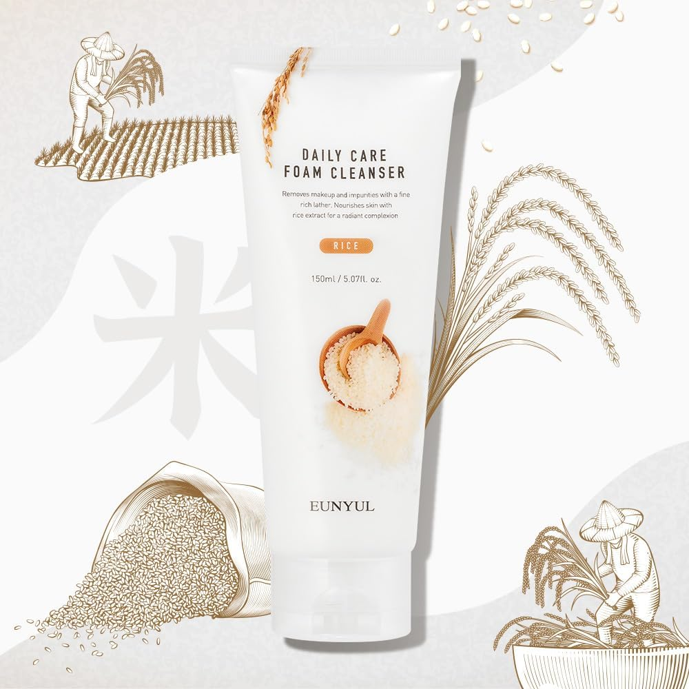 EUNYUL Daily Care Foam Cleaner - Rice/150 Ml Korean Skin Care Cosmetics Foam Cleansing Facial Cleanser for Deep Cleansing image number 2