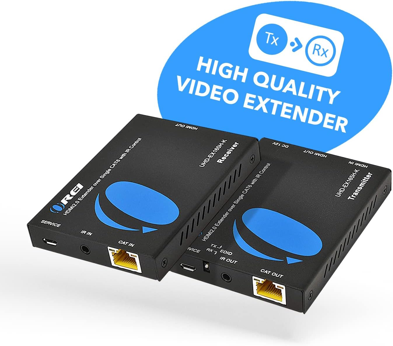 Orei HDMI Extender Ultrahd over Single Cat6/Cat7 Cable 4K @ 60Hz with HDR & IR Control - up to 165 Ft EDID Management image number 4