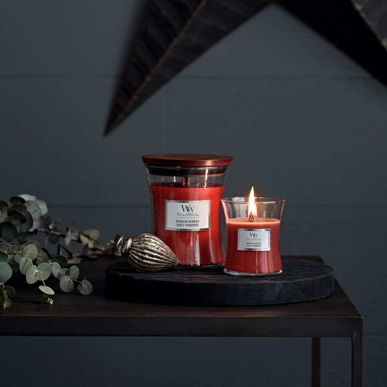Woodwick Crimson Berries Mini Candle, Red image number 3