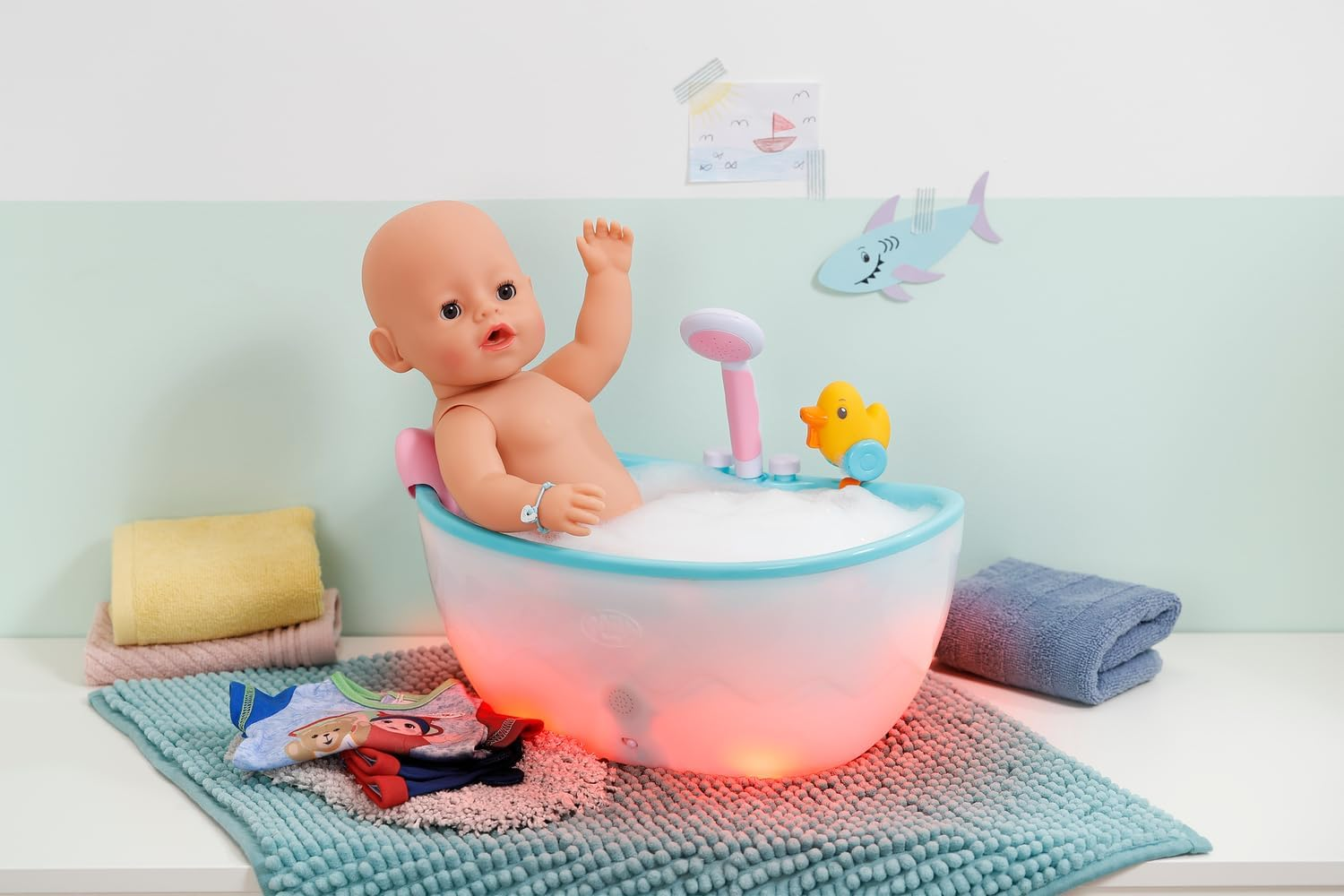 Baby Born Jonas, ​​Baby Doll with 10 Functions and Accessories, for Children Aged 3 and Over, Works without Batteries, 43Cm Tall Doll, 834848 Zapf Creation - Emma In Teddy Style image number 7