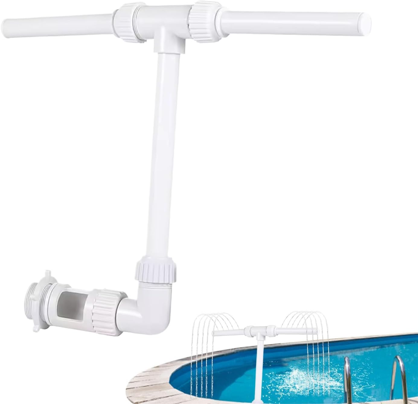 Pool Water Fountain, Inground Pool Sprayer Fountain, Double Spray Waterfall for Fish Pond Plant Irrigation Campus Facility Managers Gardening Area Camping Site image number 4