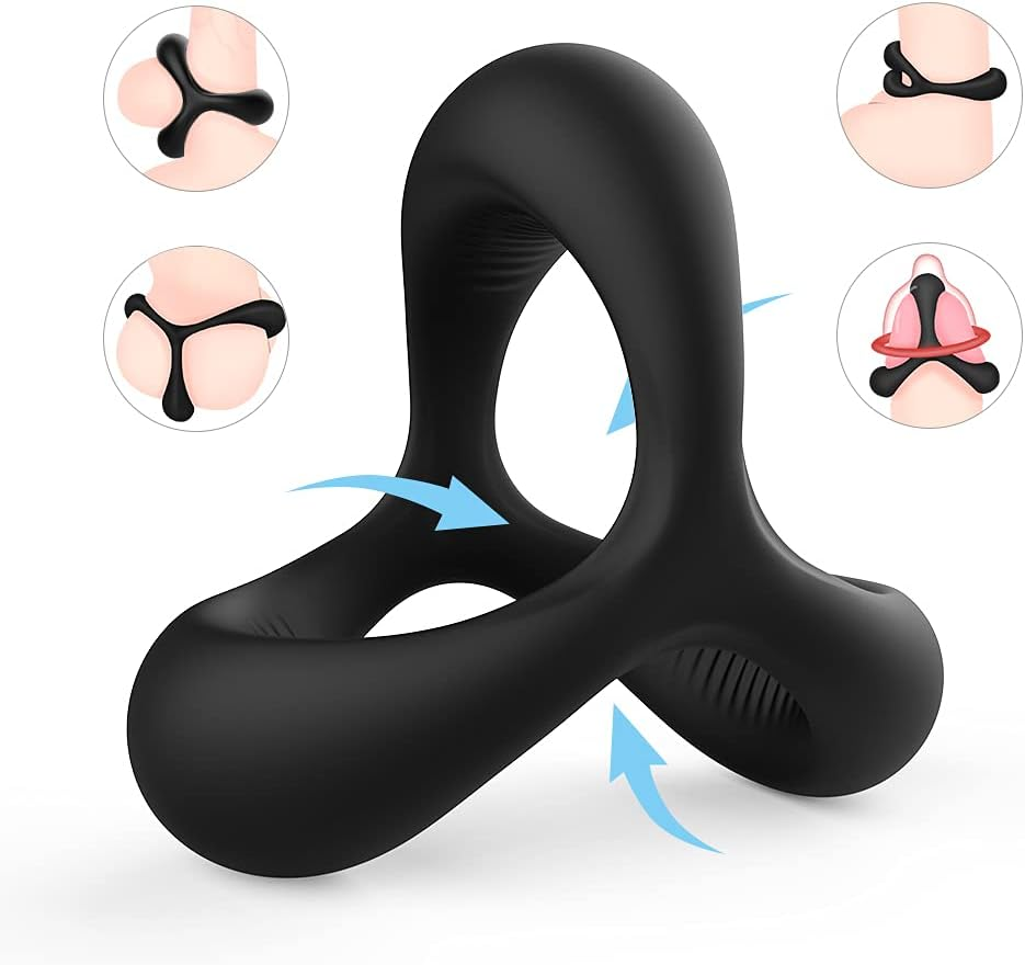 Silicone Soft Ring Set for Men Premium Training Set,Ultra Soft Medical Silicone Waterproof image number 5