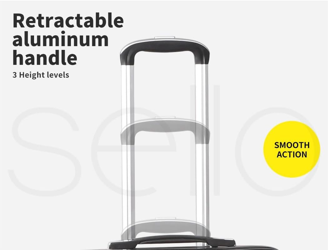 Slimbridge 3Pcs Luggage Set Suitcase Trolley, 20" 24" 28" Inch Sets Travel Packing with Built-In Lock, Hard Shell 360&deg; Wheels Spinner Luggages Suitcases, Dark Grey image number 1