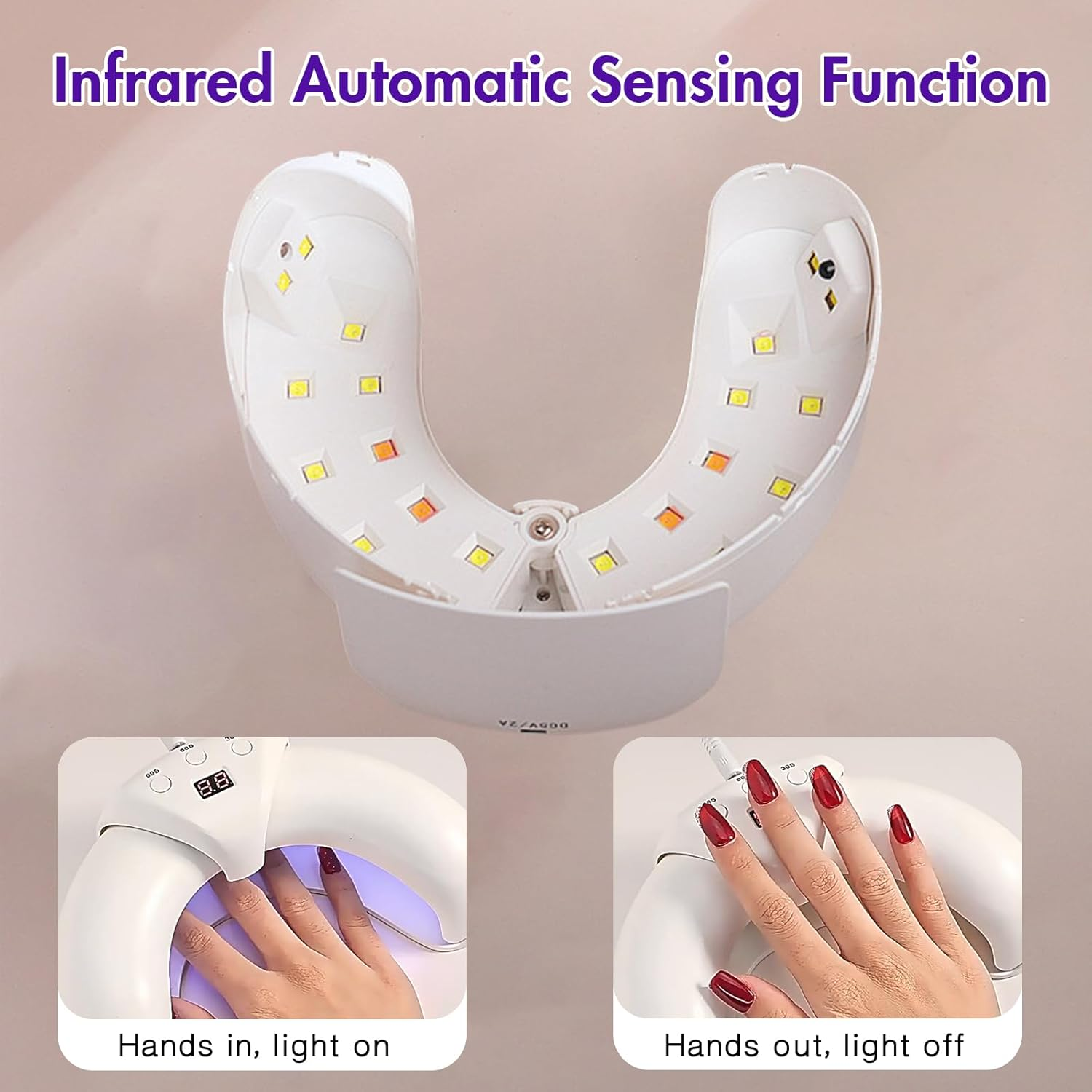 UV Nail Lamp 45W Nail Fungus Laser Treatment LED Light Device, Toenail Fungus Treatments, Effectively Addressing Weak and Damaged, Nail Repair Solution for Damaged and Discolored Nails image number 6