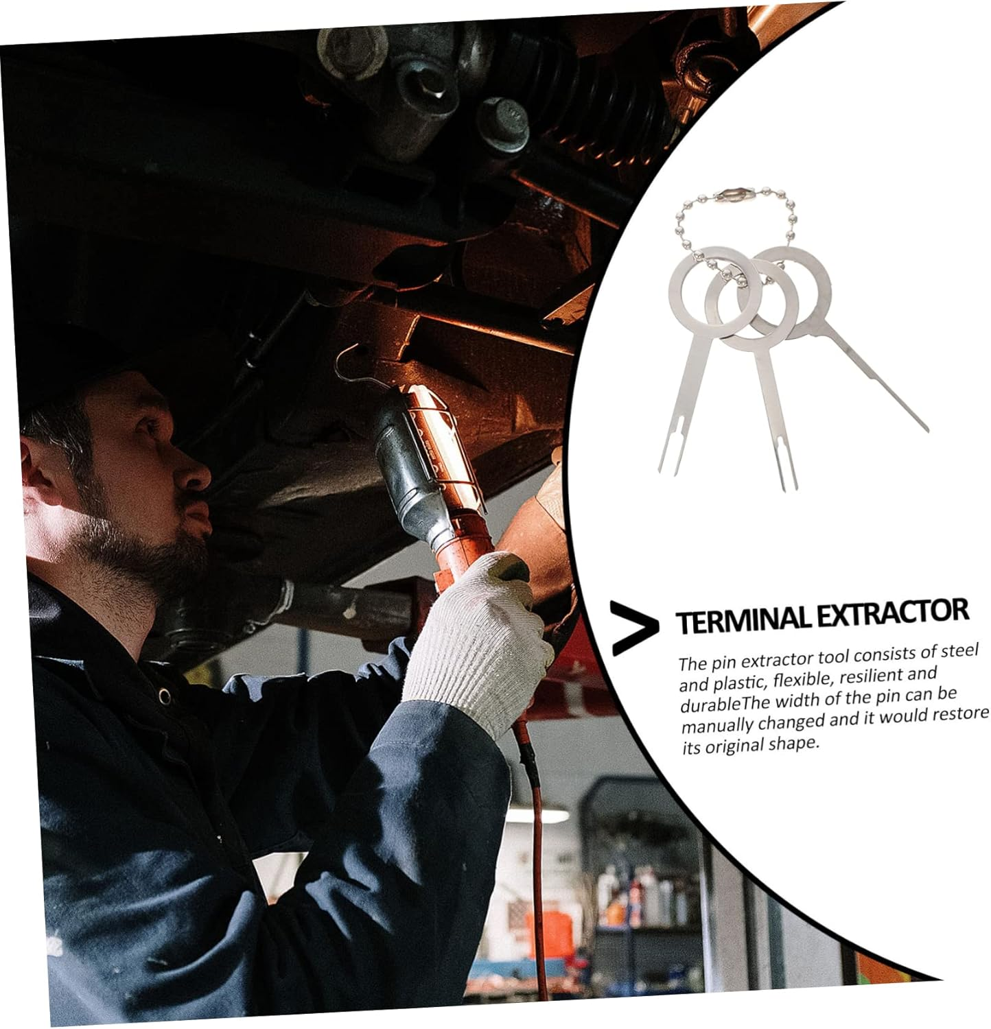 SOLUSTRE 146Pcs Terminal Tool Kit Push Pin Extractor for Automotive Door Hinge Repair Specialty Electrical Connector Pin Tool image number 3