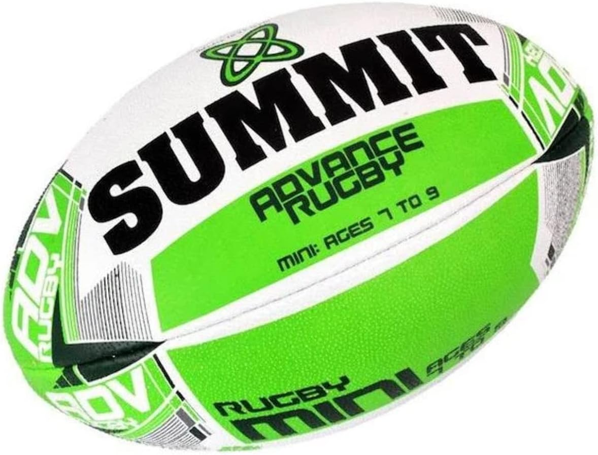 SUMMIT Advance Rugby Union Ball, Size 3 Mini - Hand Stitched Training Ball with Evo Grip for Superior Control and Durability